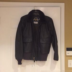 Men's Leather Aviation Jacket